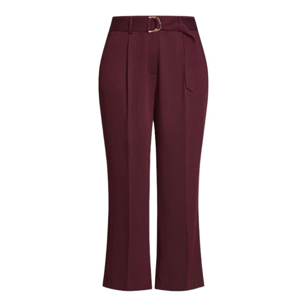 Avenue Woman's  CITY CHIC Quinn Dress Pants Oxblood Size 16 Stretch Waist